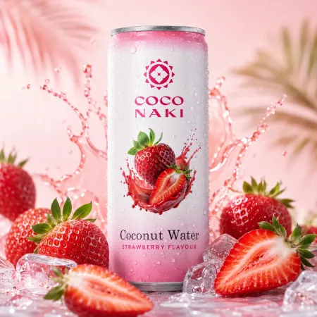 Apă de cocos cu căpșuni COCONAKI Strawberry 320ml