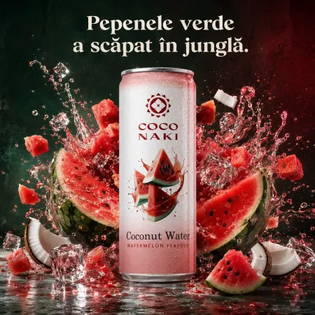 Apă de cocos cu pepene verde COCONAKI Watermelon 320ml