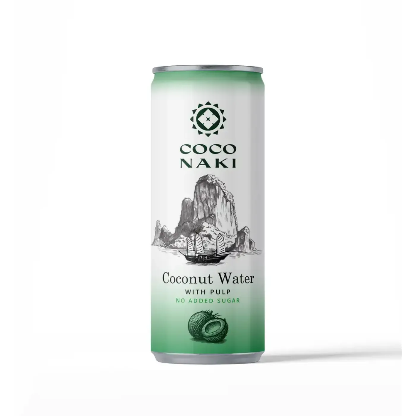 Apă de cocos cu pulpă COCONAKI 320 ml · Zero zahăr a