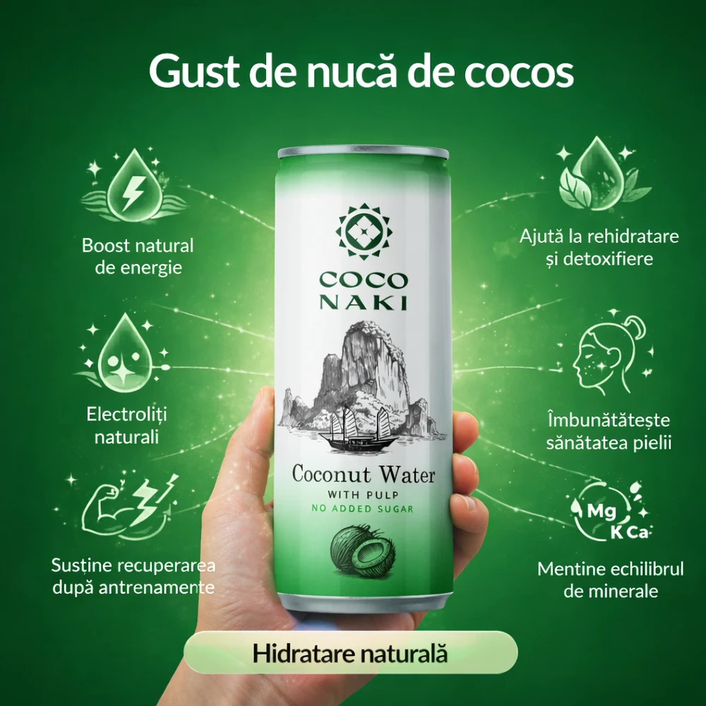 Apă de cocos cu pulpă COCONAKI 320ml